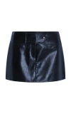 Brandon Maxwell The Henrietta Leather Mini Skirt In Royal Blue