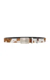 Brandon Maxwell The Hollis Belt With Fluted Buckle In White