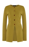 Brandon Maxwell The Holly Double Jersey Cardigan In Green