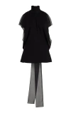 Brandon Maxwell The Ilana Silk Layered Top In Black