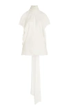 Brandon Maxwell The Ilana Silk Layered Top In White