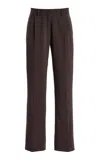 Brandon Maxwell The Irving Relaxed Twill Straight-leg Pants In Black