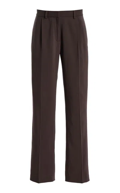 Brandon Maxwell The Irving Relaxed Twill Straight-leg Pants In Black