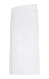 Brandon Maxwell The Isobel Belted Sheer Midi Skirt In White