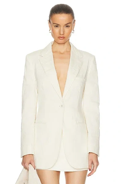BRANDON MAXWELL THE JEMMA NOTCHED LAPEL JACKET WITH FITTED WAIST