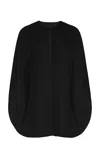 Brandon Maxwell The Juniper Mini Cape Dress In Black
