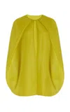 Brandon Maxwell The Juniper Mini Cape Dress In Yellow