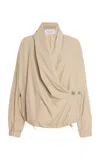 Brandon Maxwell The Keir Draped Poplin Jacket