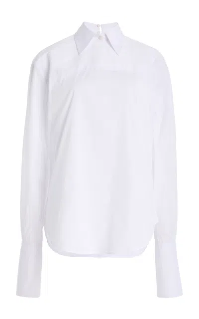 Brandon Maxwell The Keller  Button-down Cotton Shirt In White