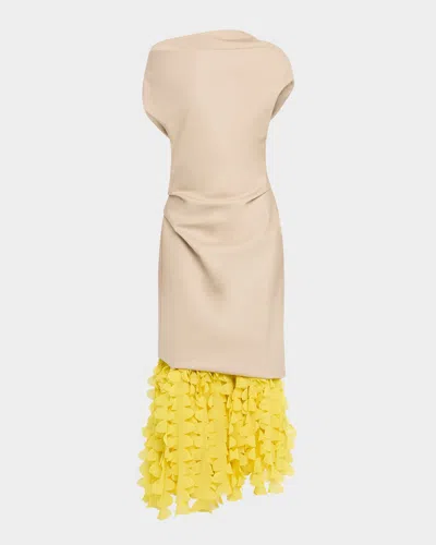 Brandon Maxwell The Lainey Draped Dress With Detachable Hem