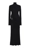 Brandon Maxwell The Lainey Draped Gown In Black