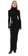 Brandon Maxwell The Lainey Dress With Draped Waist And Hardware Black In Black