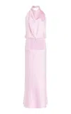 Brandon Maxwell The Larissa Backless Midi Dress In Light Pink