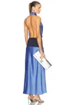 Brandon Maxwell The Larissa Dress In Blue
