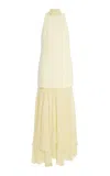 Brandon Maxwell The Leonie Bias-cut Crepe Maxi Dress