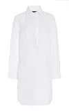 Brandon Maxwell The Lola Polka-dotted Jacquard Tunic Midi Dress In White