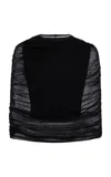 Brandon Maxwell The Lyra Shirred Knit Top In Black