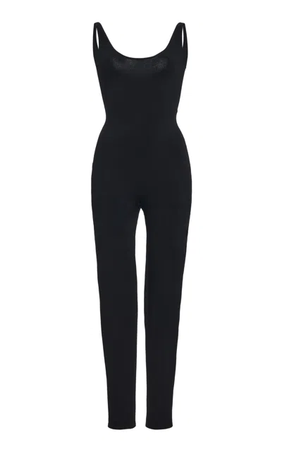 Brandon Maxwell The Maddie Knit Catsuit In Black