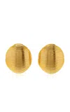 Brandon Maxwell The Mali Jumbo Fluted Stud In Gold