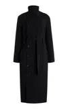 Brandon Maxwell The Margot Wool Tailoring Trench Coat In Black,white