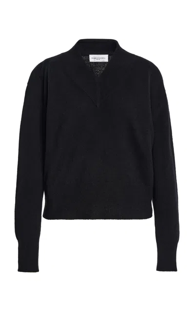 Brandon Maxwell The Maris Lightweight Cashmere Sweater In Black