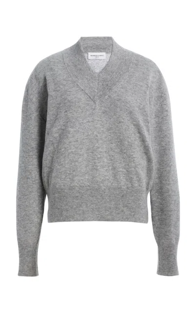 Brandon Maxwell The Maris Lightweight Cashmere Sweater In Gray