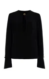Brandon Maxwell The Marla Jersey Tunic Top In Black