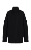 Brandon Maxwell The Mazie Collared Cashmere-blend Cardigan In Black