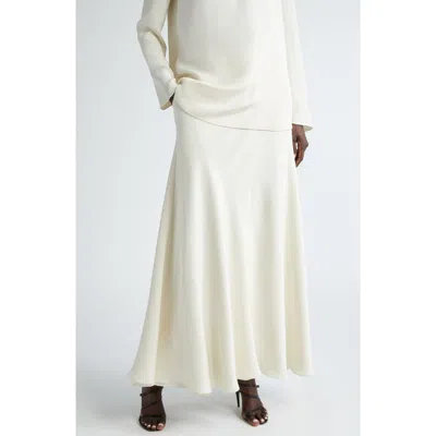 Brandon Maxwell The Millie Silk Crepe Maxi Skirt In Ivory