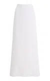 Brandon Maxwell The Monroe Mantle-detailed Crepe Maxi Skirt In Black