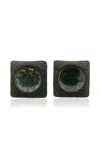 Brandon Maxwell The Odette Art Deco Stone Earring In Green