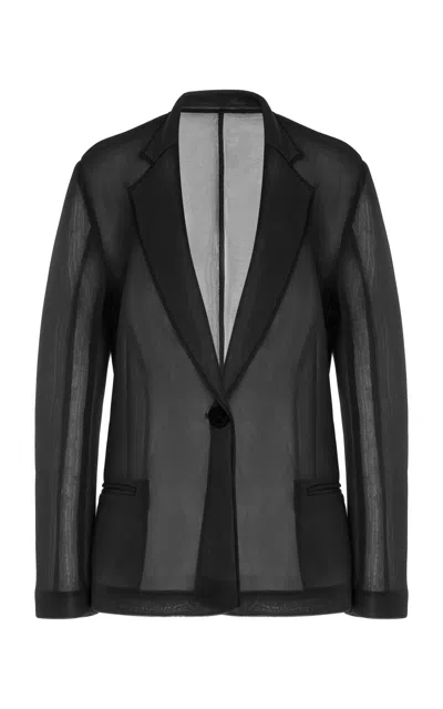 Brandon Maxwell The Pearl Double Breasted Jacket In Black