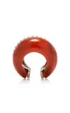 Brandon Maxwell The Petra Ear Cuffs In Orange