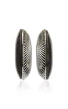 Brandon Maxwell The Petra Fluted Large Earrings In Gray