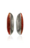 Brandon Maxwell The Petra Fluted Large Earrings In Orange