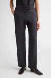 Brandon Maxwell The Phoenix Low-rise Wool-silk Mikado Barrel-leg Pants In Black