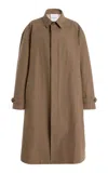 Brandon Maxwell The Clarance Plaid Twill Driving Coat In Brown