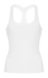 Brandon Maxwell The Raven Racerback Knit Tank Top In White