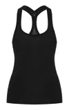 Brandon Maxwell The Raven Racerback Knit Tank Top In Black