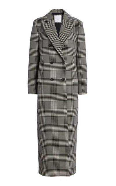 Brandon Maxwell The Raye Double-breasted Wool Coat In Plaid
