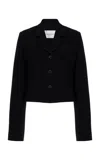 Brandon Maxwell The Remy Shrunken Wool Tailoring Blazer In Black