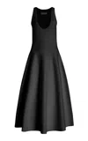 Brandon Maxwell The Renee Knit Midi Dress In Black