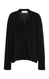 Brandon Maxwell The Rivers U-neck Cashmere Sweater In Black