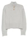 Brandon Maxwell The Rowe Cropped Recycled-cashmere Sweater In Gray