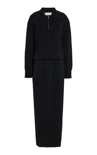 Brandon Maxwell The Sabine Polo Knit Maxi Dress