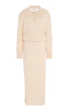 Brandon Maxwell The Sabine Polo Silk-cashmere Maxi Dress In Nude