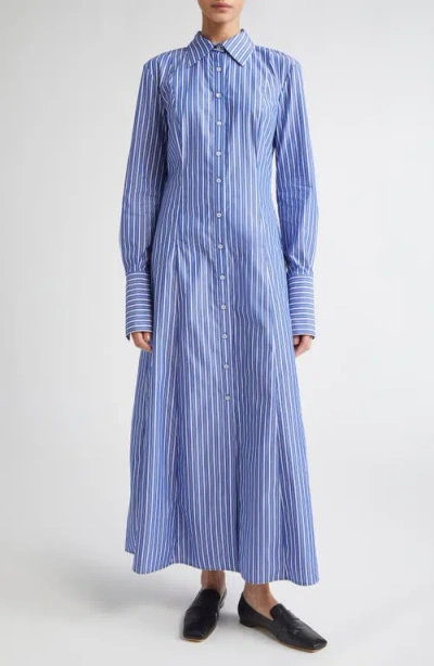 Brandon Maxwell The Sammy Stripe Cotton Shirtdress