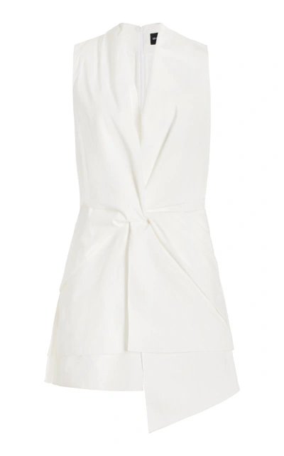 Brandon Maxwell The Savie Cotton Layered Vest Top In White