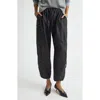 Brandon Maxwell Scout Drawstring Cargo Pants In Black