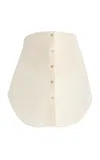 Brandon Maxwell The Shea  Strapless Wool-silk Top In White